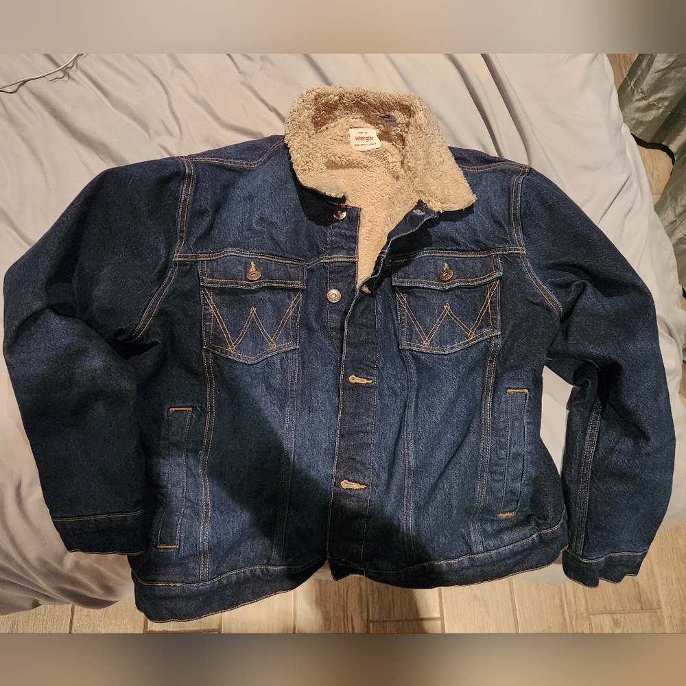 Men's XXL Wrangler Sherpa Denim Jean Jacket